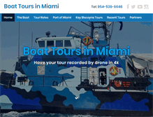 Tablet Screenshot of boattoursinmiami.com